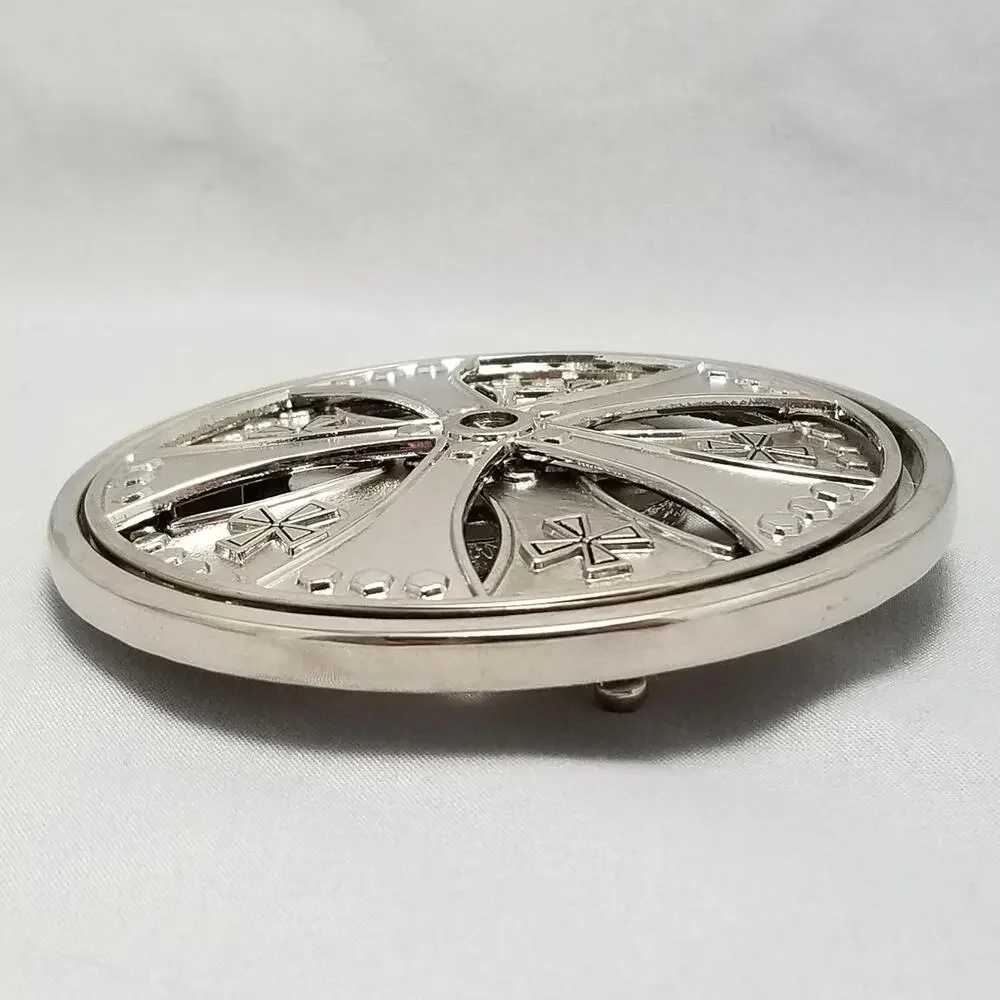 Belt‎ Buckle Bottle Opener Spinner Wheel Spin Spinning Round Heavy Two-Piece